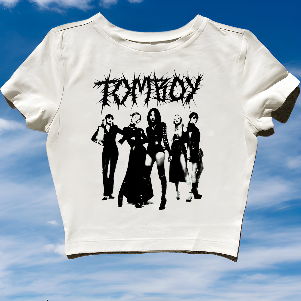 CROP TOP TOMBOY KOREAN GIRLBAND | GRUNGE | CROPTOP | BAND METAL MUSIK ROCK | CROP TEE STYLE Y2K VINT