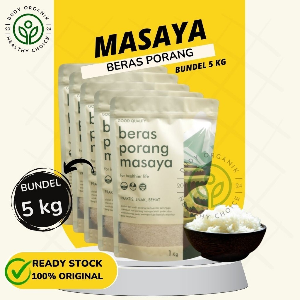 

PAKET BUNDLE 5 KG MASAYA BERAS PORANG - beras porang shirataki konjac diet health food