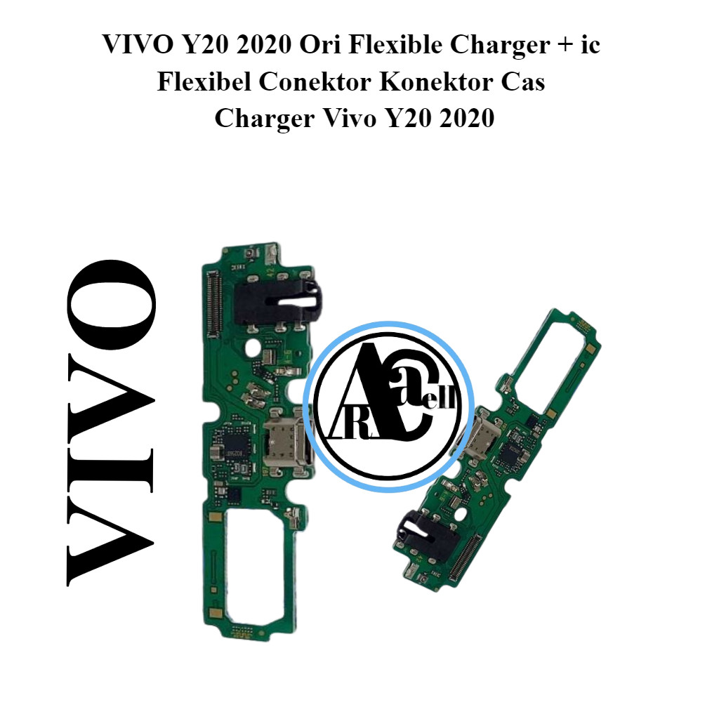 VIVO Y20 2020 Ori Flexible Charger + ic Flexibel Conektor Konektor Cas Charger Vivo Y20 2020