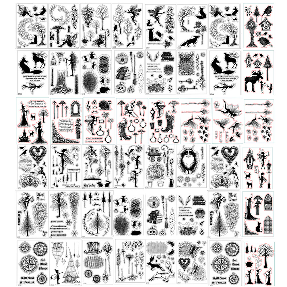 

2025 Trees Fairy Clear Rubber Transparent Stamp Seal for DIY Scrapbooking Card Plants Clear Stamps Making Photo Album Crafts