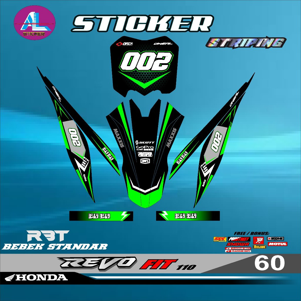 Sticker Rbt Revo Fit Rbt Gastrack Trabas Bebek Standar Modif Rbt Supra Rbt Vega Lama Rbt Revo Rbt Bl