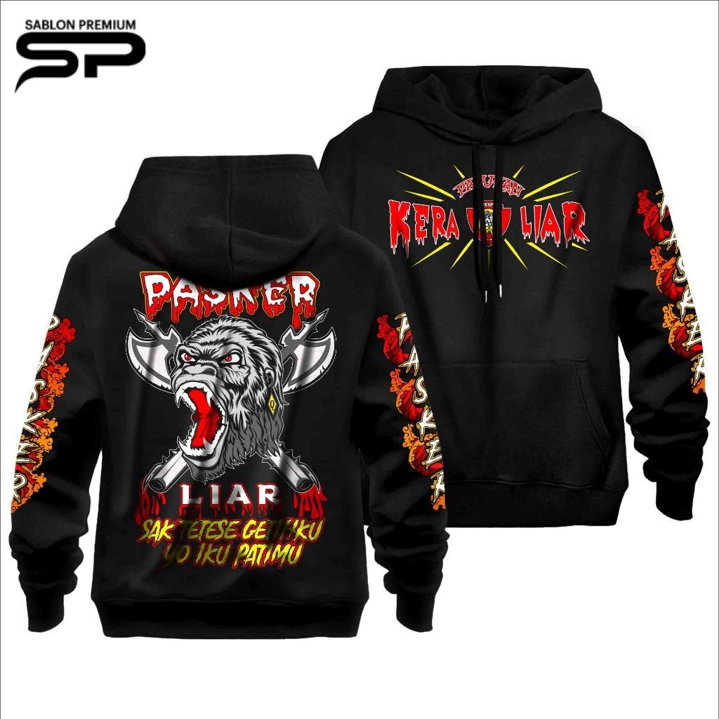 Jaket Hoodie PASKER Liar IKSPI Kera Sakti Terbaru - FREE STIKER  - Koleksi Kaos Kera Sakti Keren