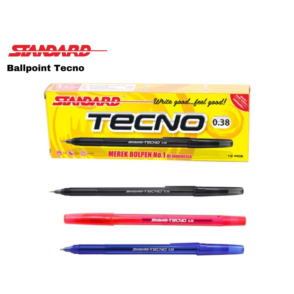 

BALLPOINT / PULPEN STANDARD TECNO 0,38 (1 LUSIN)