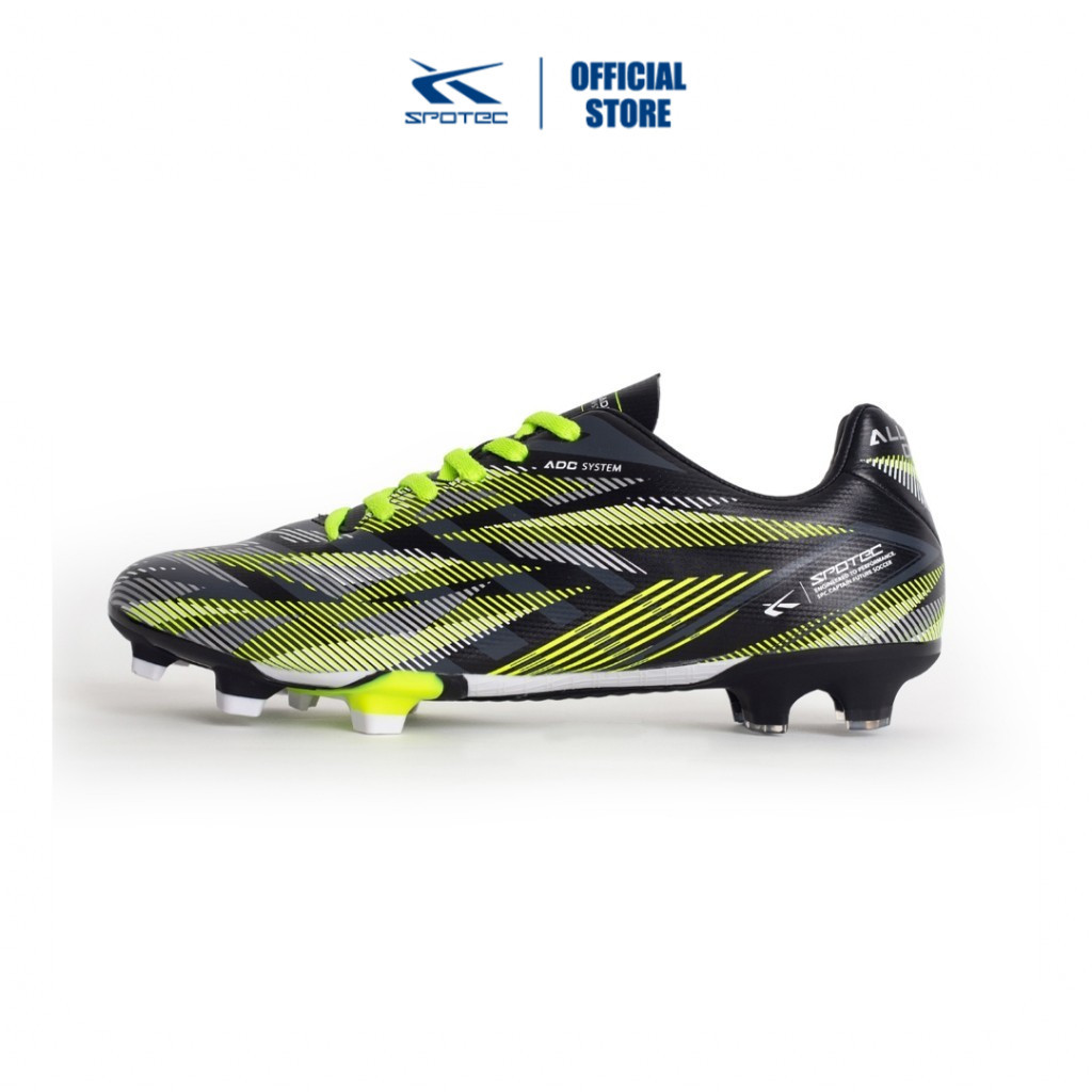 Spotec Soccer Captain Sepatu Bola Pria Wanita - Hitam Hijau Cerah