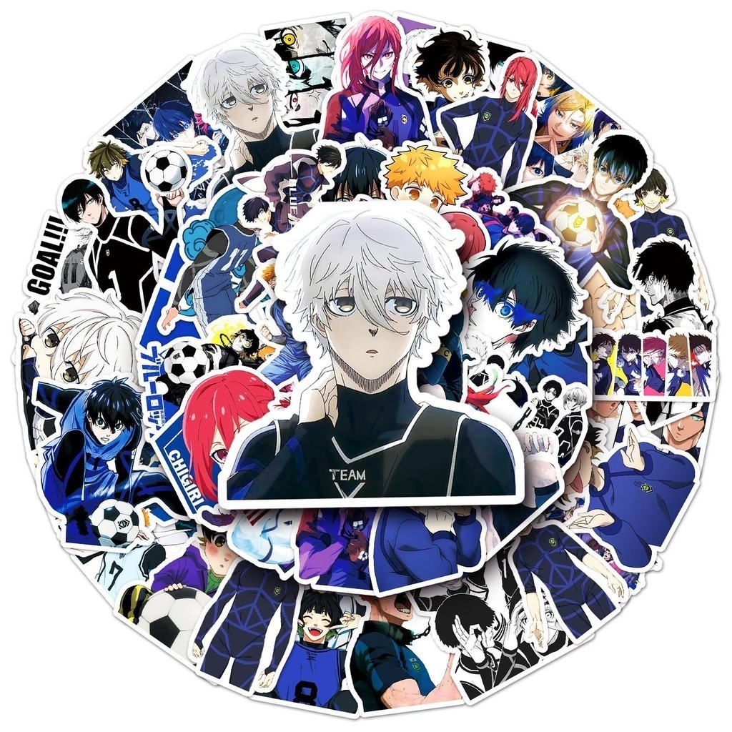 

[50PCS] STIKER PACK BLUE LOCK STICKER ANIME WIBU COSPLAYER BLUELOCK
