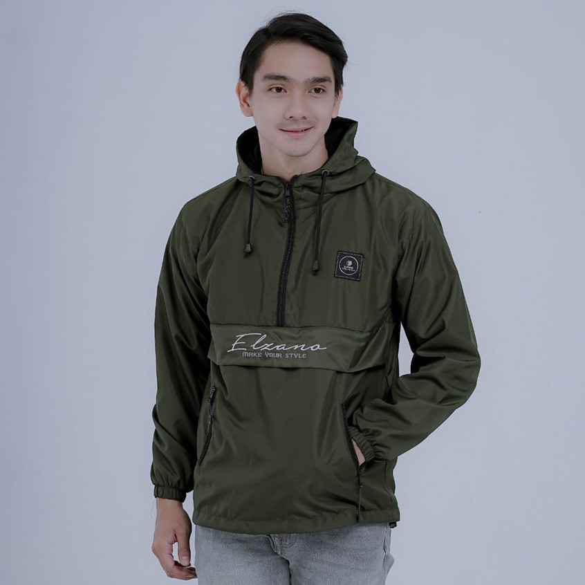 Cougle Man Elzano Jaket Parasut Pria Wanita Bahan Micro NS Elzano
