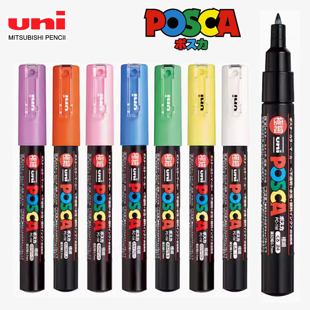 

1pcs Japan UNI POSCA Marking Pen PC-1M Color Poster Advertisement POP Graffiti Acrylic Marking Pen 0.7mm Art Supplies