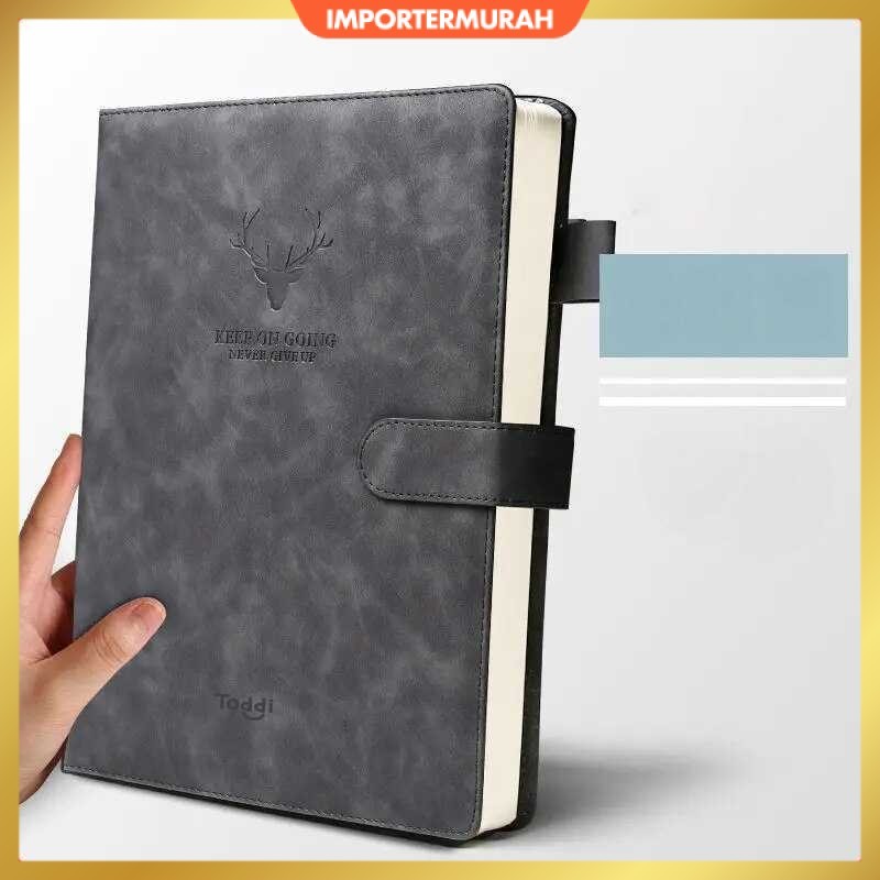 

Toddi Buku Catatan Harian Notebook Cover Kulit Magnetic Buckle - TL4