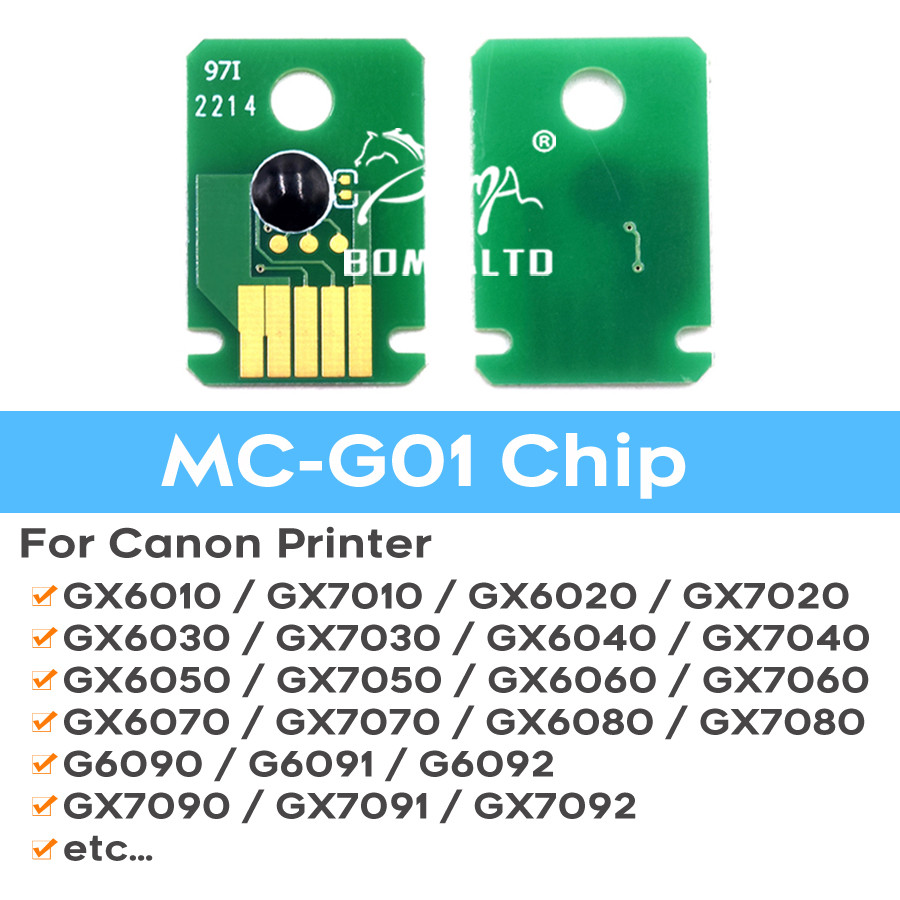 10Pcs G01 Maintenace Tank Chip MC-G01 For Canon GX6010 GX6020 GX6040 GX6050 GX6060 GX6070  GX6090 GX