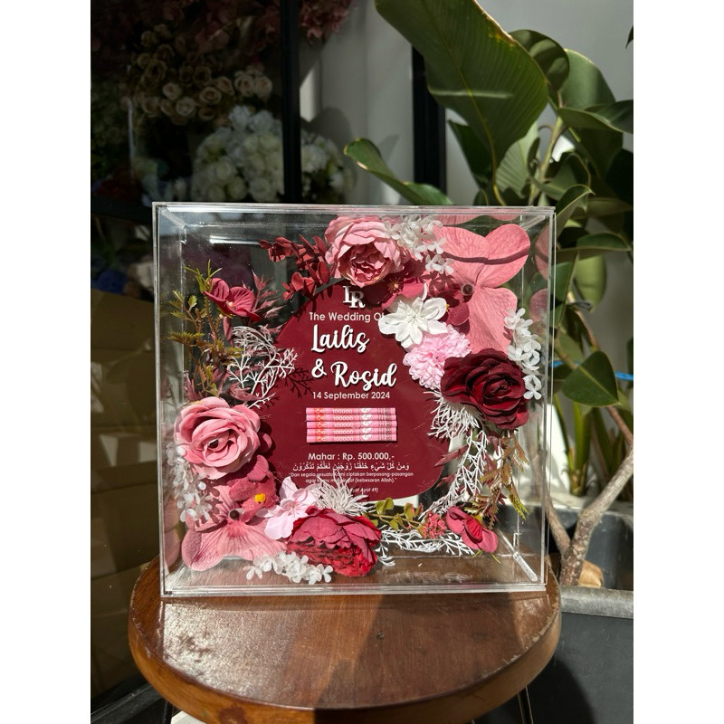 

PROMO COD (2-3) HARI JADI BOTANIQUE MAHAR PERNIKAHAN / MAHAR BOTANICAL / mahar pernikahan modern / mahar akrilik murah/ukuran 25x25 TERMURAH