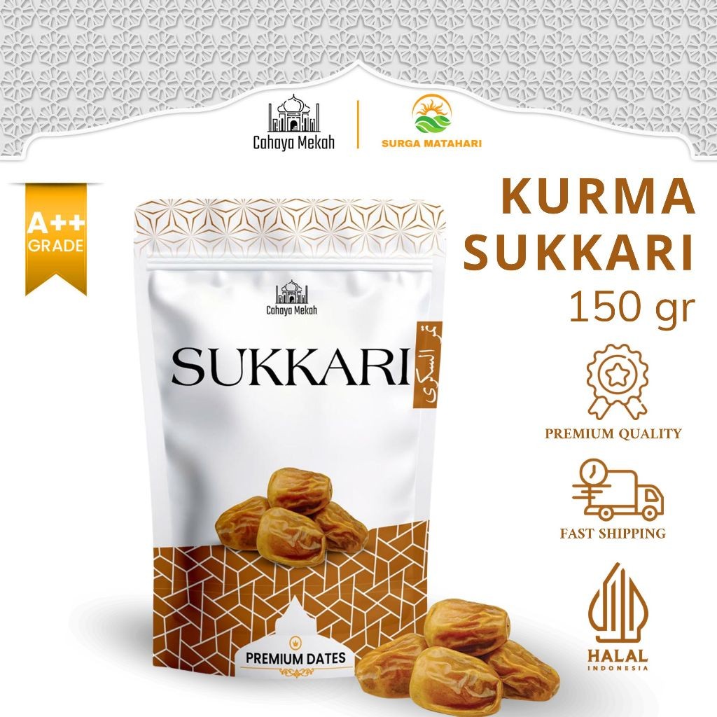 

Cahaya Mekah Kurma Sukkari Sukkari Dates 150gr Pouch Premium Original High Quality