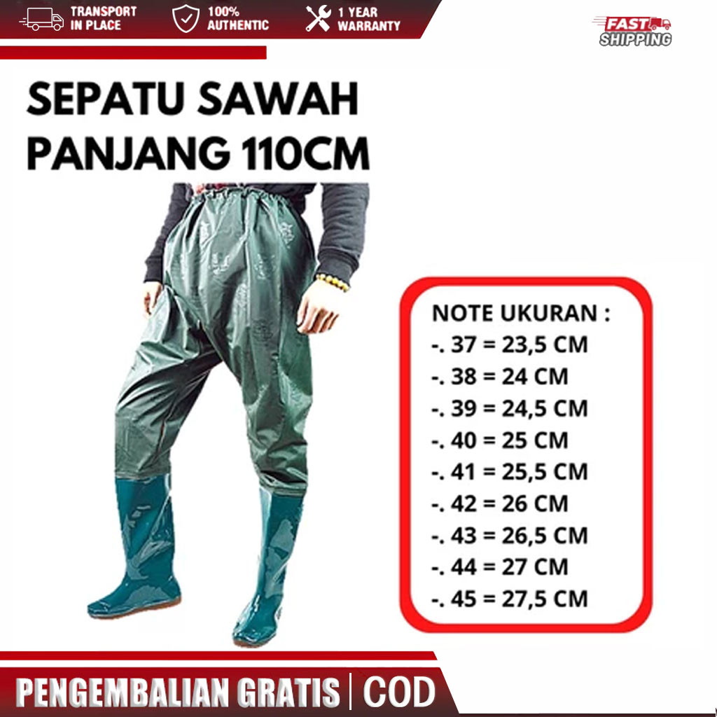[Rintisanlaut] SEPATU Boot Petani Sawah Panjang Kebun Pertanian Ternak Proyek Mancing Anti Hujan Pet