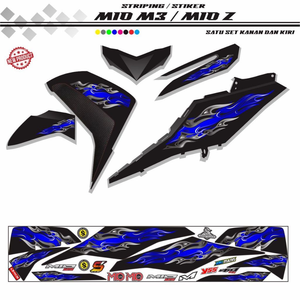 STIKER MIO M3 125/ STRIPING KEREN MOTOR MIO Z STIKER STRIPING MOTOR