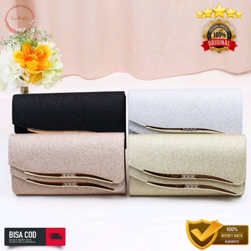 PROMO TAS PESTA WANITA MAC 85 KONDANGAN IMPORT TERBARU MEWAH MURAH KRISTAL KAIN SATIN ROUND BULAT WI