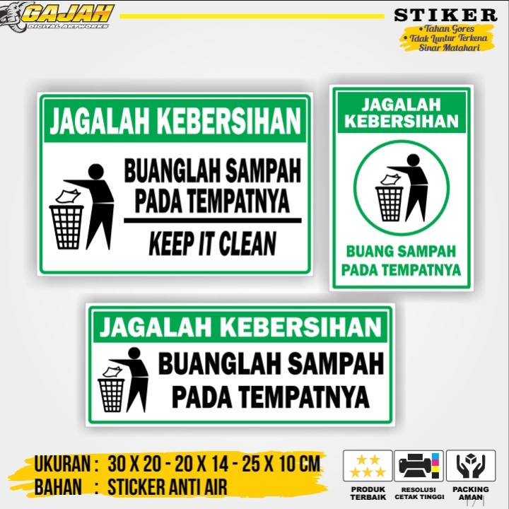 

Sticker Jagalah Kebersihan