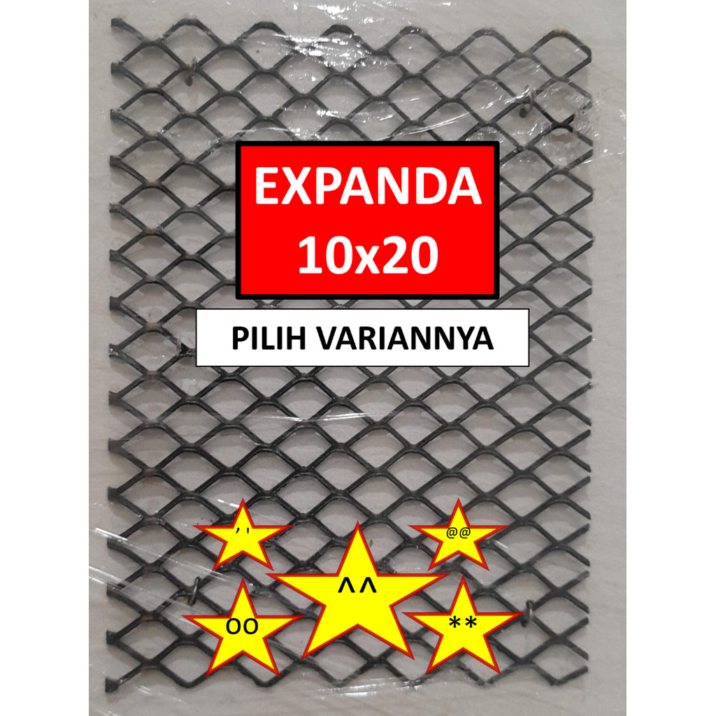 Plat Expanded Metal - 10x20 cm - Plat Expanda