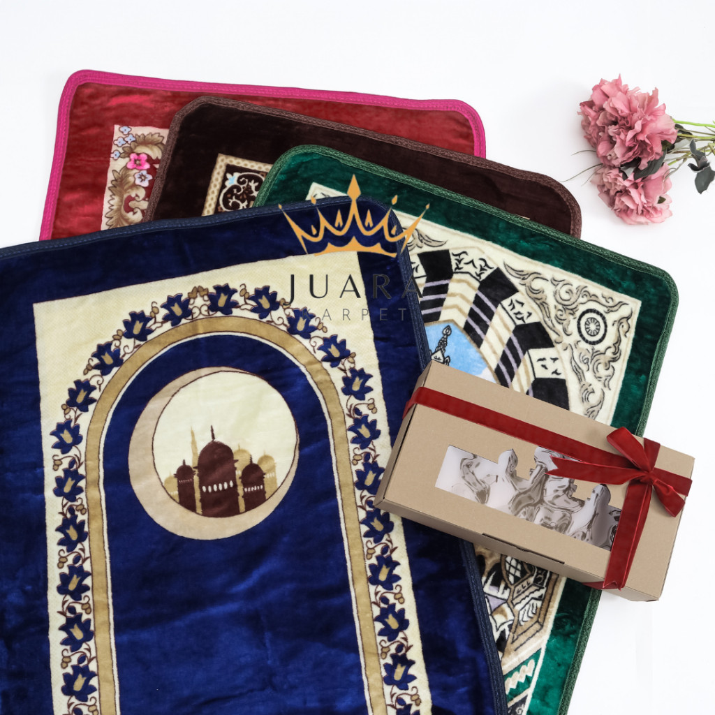 

COD Hampers Sajadah Lebaran Idul Fitri Turki Tebal Premium Halus Lembut Empuk Kubah Anti Slip 70x110/ keluarga oleh oleh