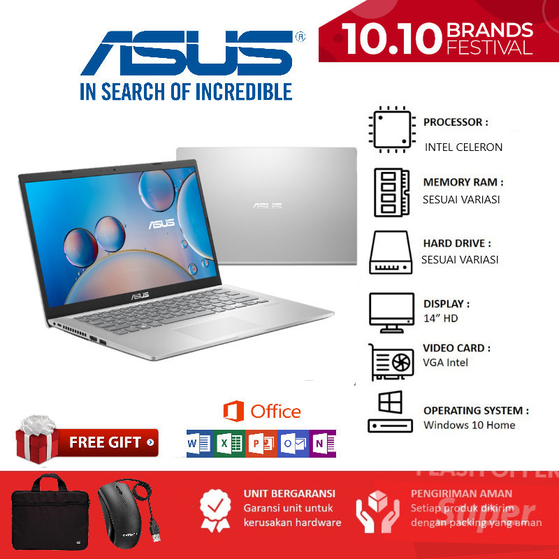 LAPTOP ASUS VivoBook A416MAO RAM 4GB SSD 256GB