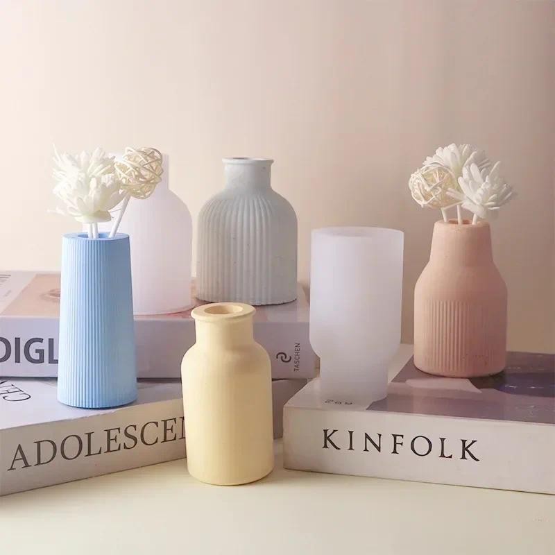 

Concrete Vase Silicone Mold DIY Flower Pot Mould Ornaments Making Plaster Epoxy Resin Casting Molds Home Decor Handmade Gifts