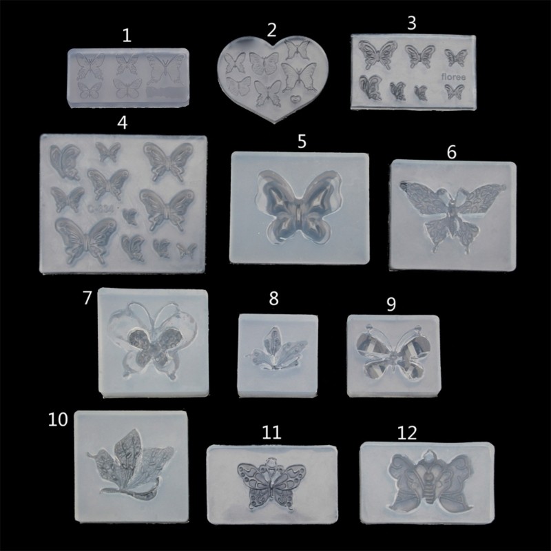 

Cute Butterfly Silicone Resin Molds Earring Necklace Pendant Jewelry Tools