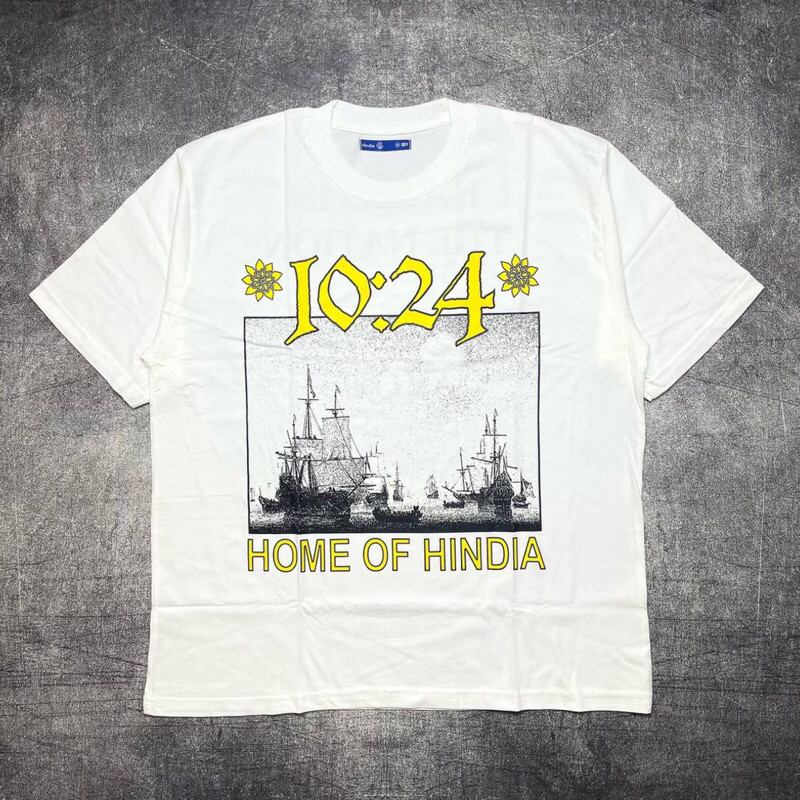 Tshirt HINDIA - 1024 WHITE Cotton combed 24s Tebal