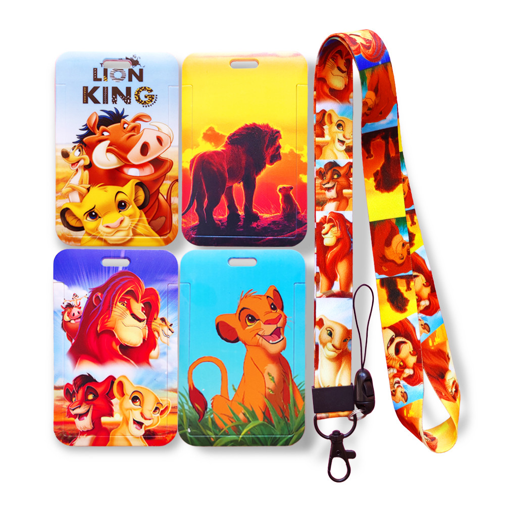 

Disney The Lion King Girls Doctor Card Holder Business Badge Card Case Frame ABS Employee Case Student Lanyard Name Card Holder