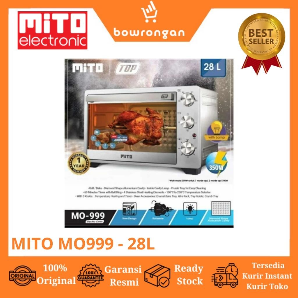 MITO Oven Listrik Top 28L Pemanggang Kue MO-999 Silver