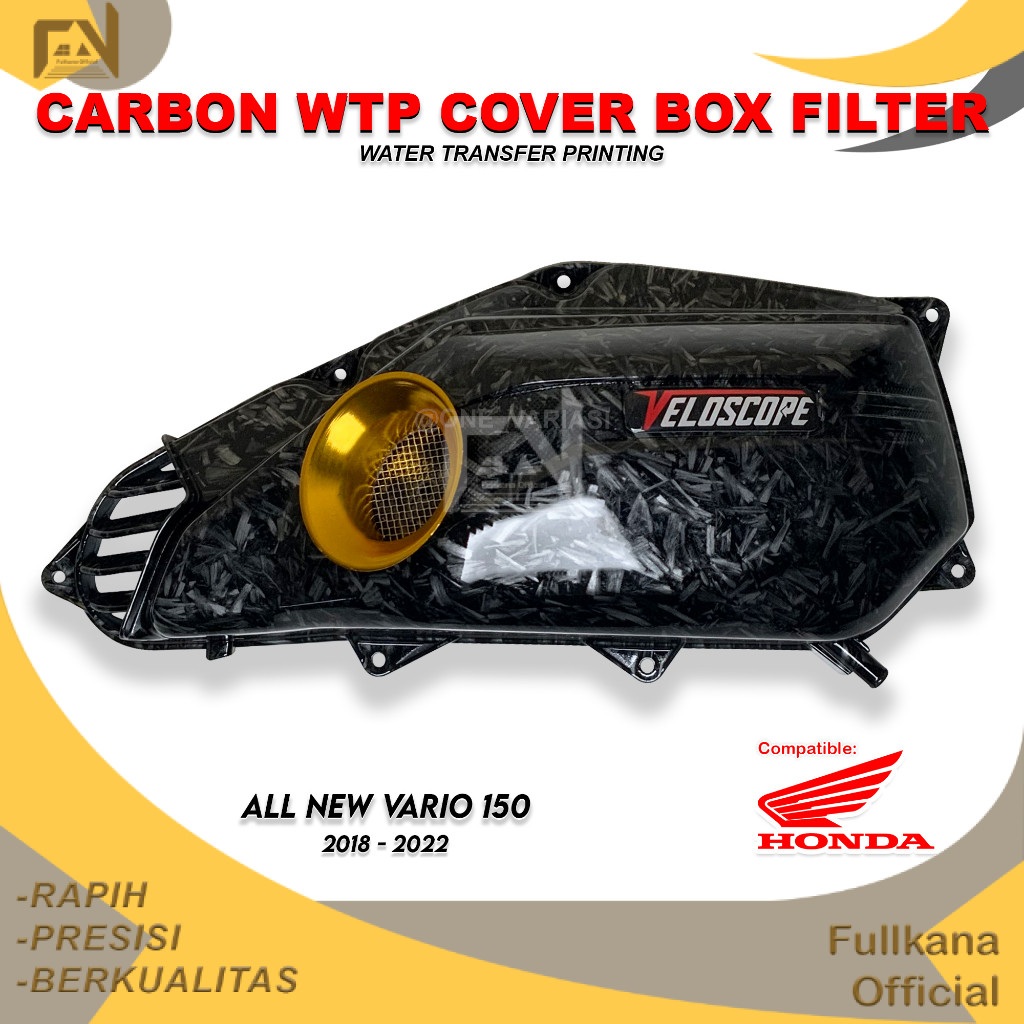 FULLKANA CARBON - COVER TUTUP BOX FILTER CARBON FORGED VELOCITY VARIO 150 NEW / VELOSCOPE CARBON FOR