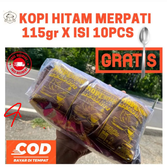 

[KOPI HITAM MERPATI] 1 BKS 115gr grosir (gratis sendok selama ketersediaan masih) JR