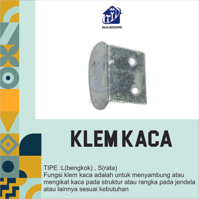 Klem Kaca / Bracket Kaca / Penjepit Kaca