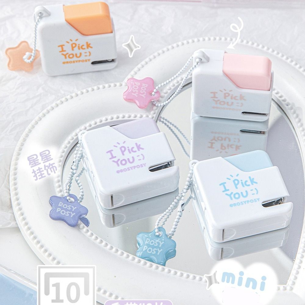 

With 40pcs No.10 Staples Stapler Mini Portable Color Paper Binding Machine Effortless Bookbinding Machine Binding Supplies