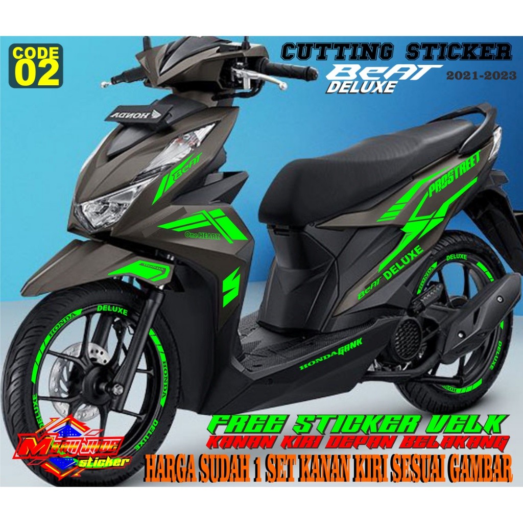 Aksesoris Motor Stiker Honda Beat 2020 2021 2022 Schotlite Cutting Stiker Striping Lis Variasi Beat 