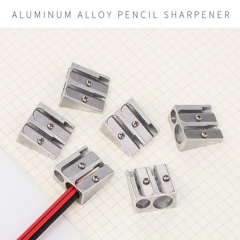 

Magnesium Pencil Sharpener Survival Hand Held 2-Hole Pencil Sharpener Metal Pencil Sharpener for Adults Kids Schools Offices Art