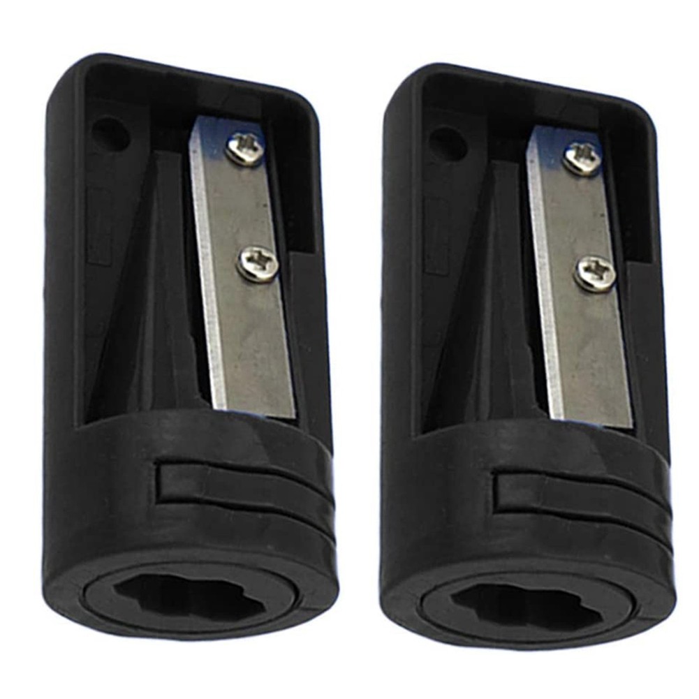 

2 Pcs Creative Multi-Functional Woodworking Pencil Sharpener, Candy-Colored Single-Hole Pencil Sharpener(Black)