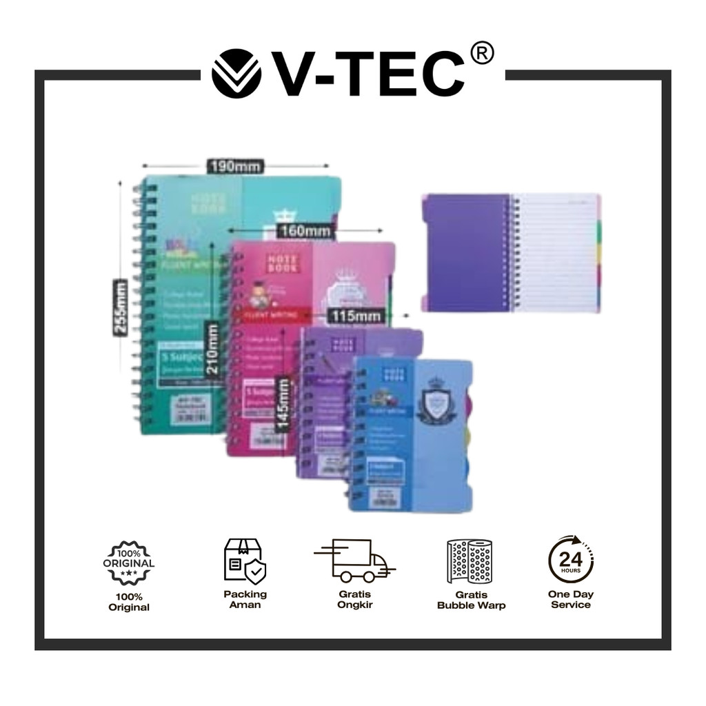 

V-TEC NOTEBOOK SPIRAL 1116/1117/1118