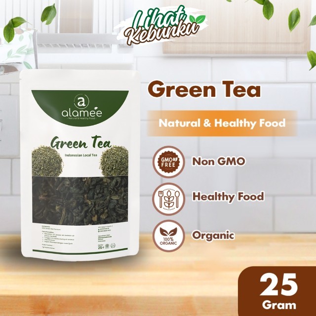 

ALAMEE Green Tea Teh Hijau Organik Organic Kering Greentea Minuman Herbal 25gr LIHAT KEBUNKU