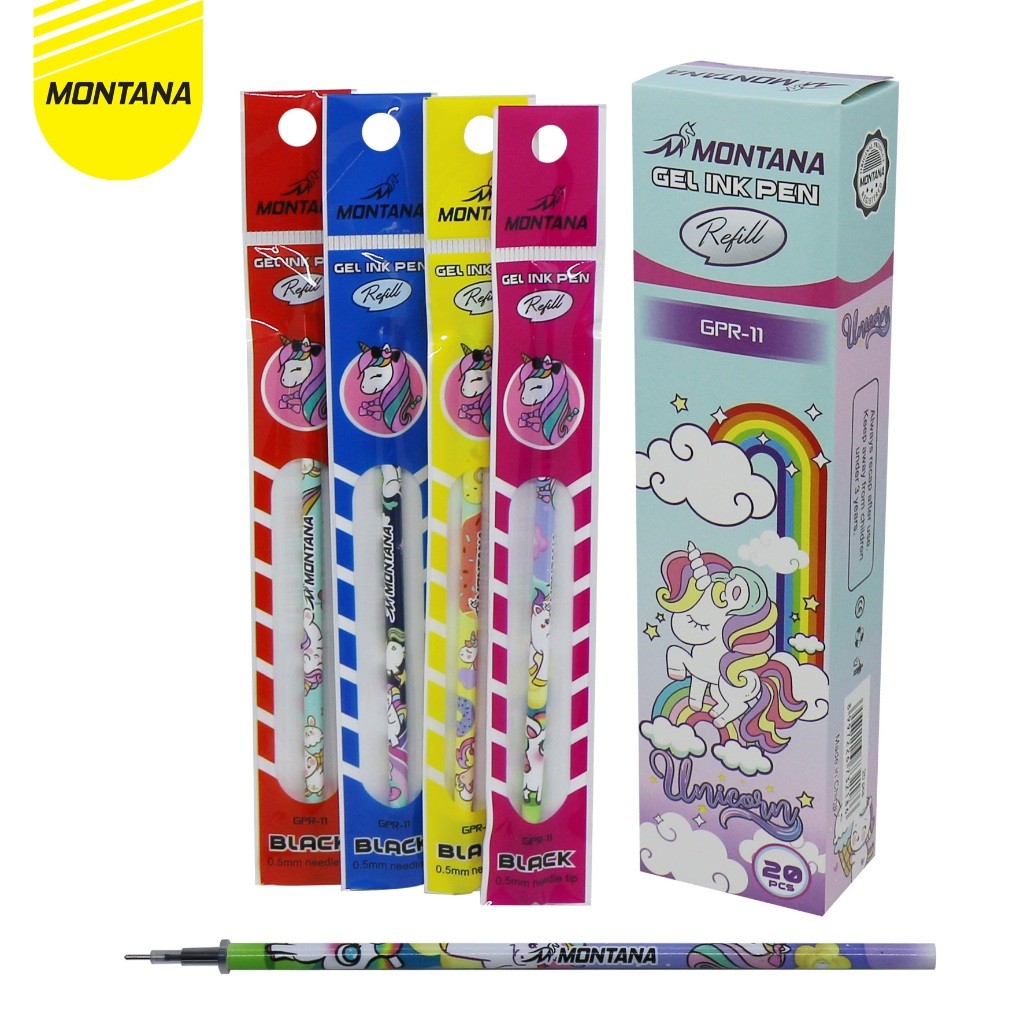 

MONTANA Gel Pen Refill / Isi Pulpen Montana GPR-11 / 0.5 mm / 1 BOX 20 SET / GPR-11 Series