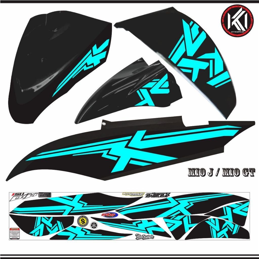 STICKER STRIPING NEW VARIASI SIMPEL VARIASI MOTOR MIOJ/GT LIST NEW SIMPEL DAN ELEGAN POLRT SIMPEL VA