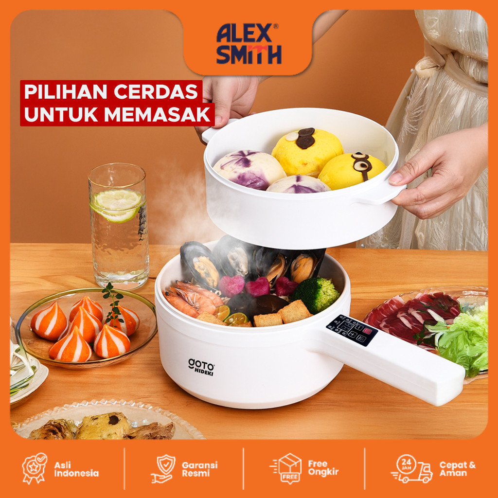 Goto Hideki Panci Listrik 1.8L Fry Pan Elektrik Penggorengan Serbaguna
