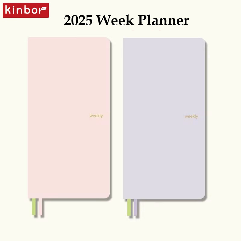 

New Kinbor 2025 Weekly Planner Book One Pages A week Daily Time Kawaii Todolist Management Pocket Notebook Schedule Books