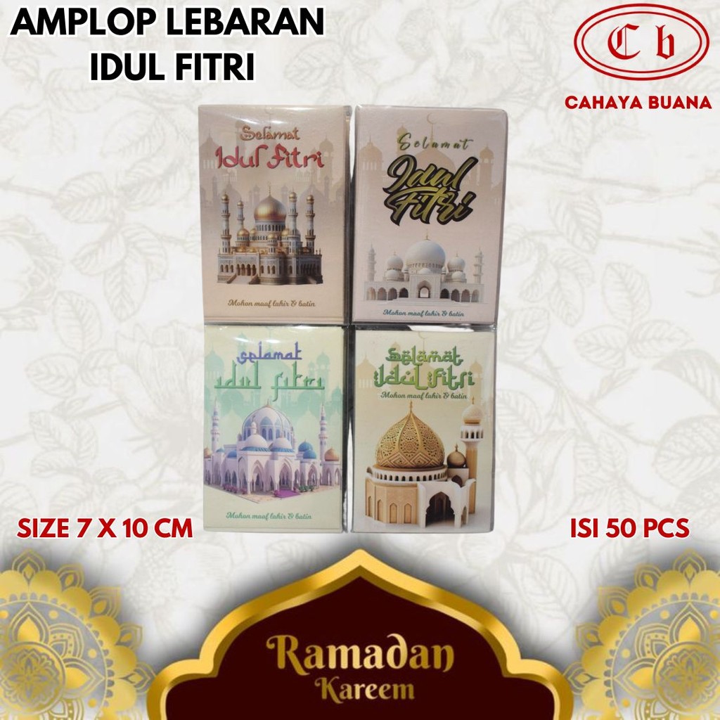 

Amplop Lebaran Idul Fitri (isi 50pcs) Amplop Size 7 x 10 cm
