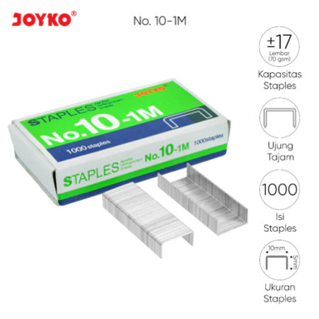 

Joyko Isi Staples No .10-1M - Isi Stapler JOYKO No. 10-1M / Staples Joyko No. 10