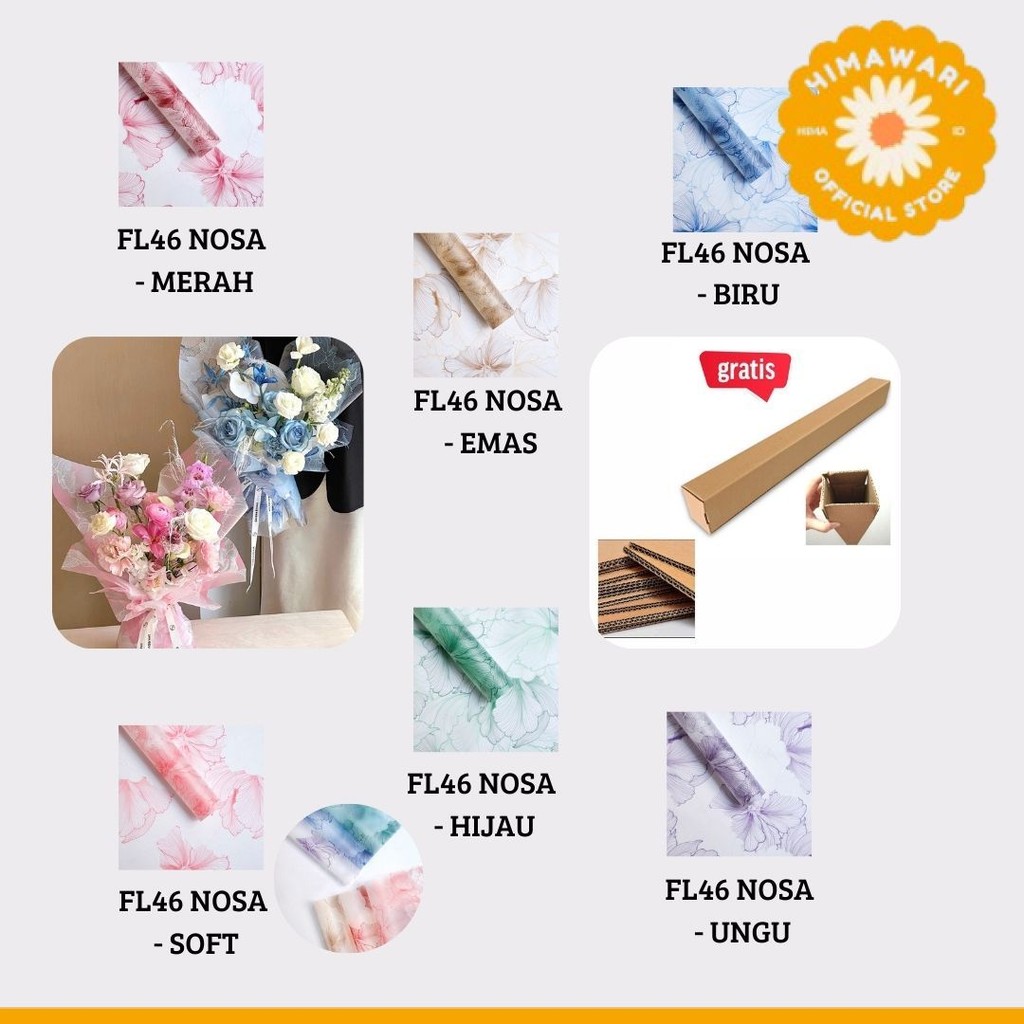 

HIMA - FL46 NOSA Kertas Bunga Paper Buket Motif Cellophane