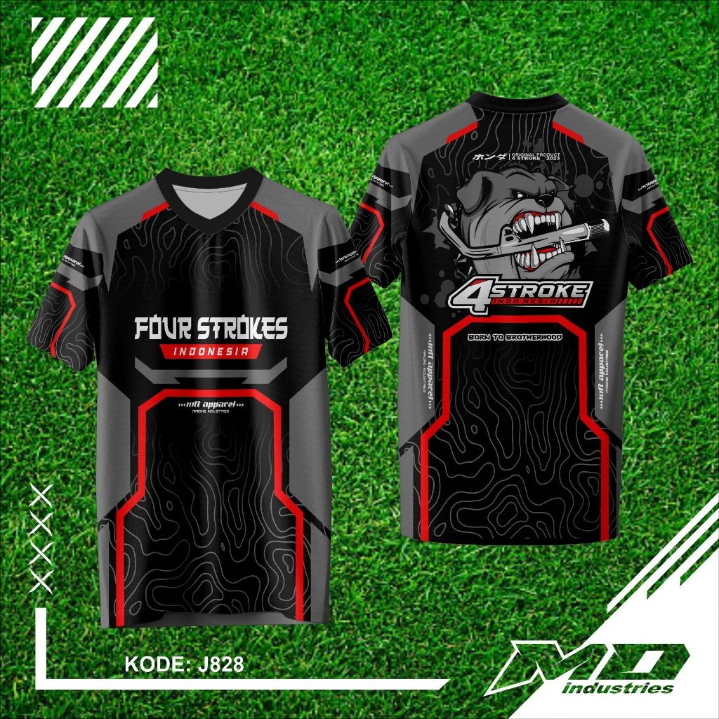 Jersey Racing Four Stroke Indonesia Kaos Jersey Racing Full Printing