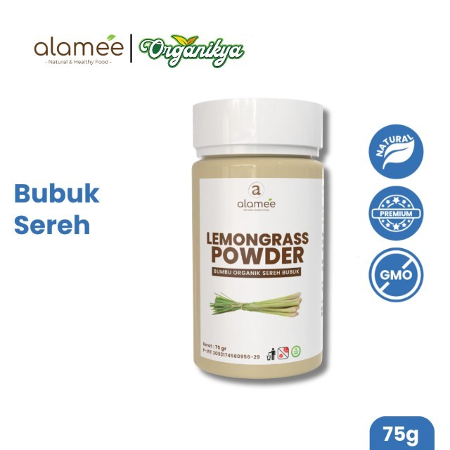 

ALAMEE Sereh Bubuk Lemongrass Powder Bumbu Dapur Organik Serai Murni Asli Tanpa Campuran Tabur 75g organikya