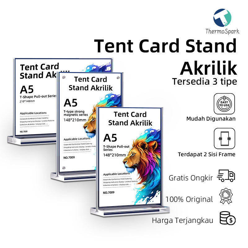

(COD)Tempat Brosur MagneticA5 2mm / Akrilik Tent Card Portrait / Acrylic Qris Barcode - Tipe L