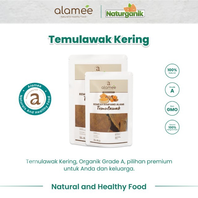 

ALAMEE Temulawak Rempah Kering Iris Dried Curcuma Rimpang Organik Alami Temu Lawak Spice Naturganik