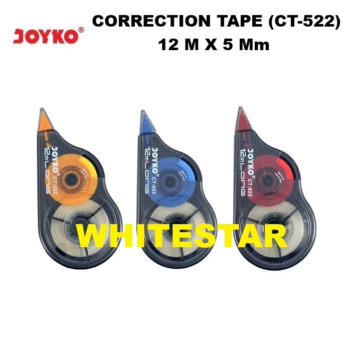 

correction tape / pita koreksi / tip x / ex kertas joyko 5 mm x 12 m ct-522