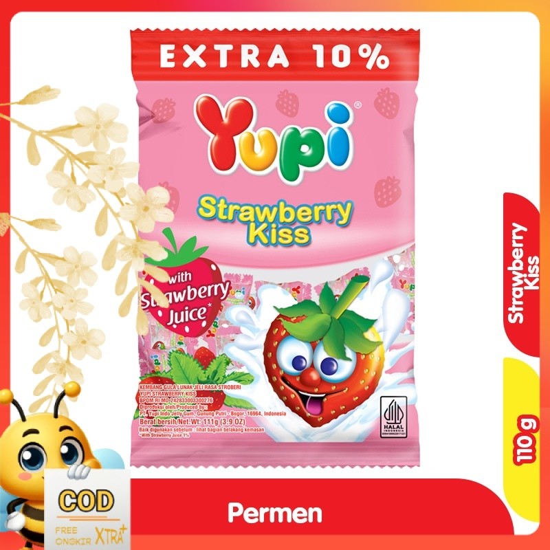 

Yupi Permen Gummy Stroberi Kiss 110 g