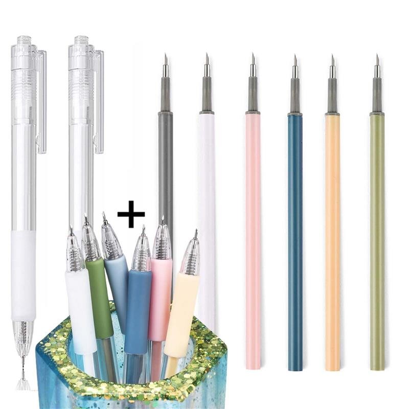 

Set Paper Cut Knife Pen Refill Set Art Utility Knife Scrapbook Cutting Tool Precision Sticker Washi Tape Cutter DIY Craft